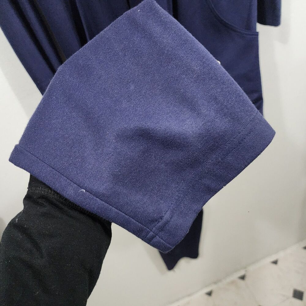 Mothers Work Vintage 80's Classic Knit Jumpsuit Navy Gold Button-down Womens 8 - Picture 11 of 16